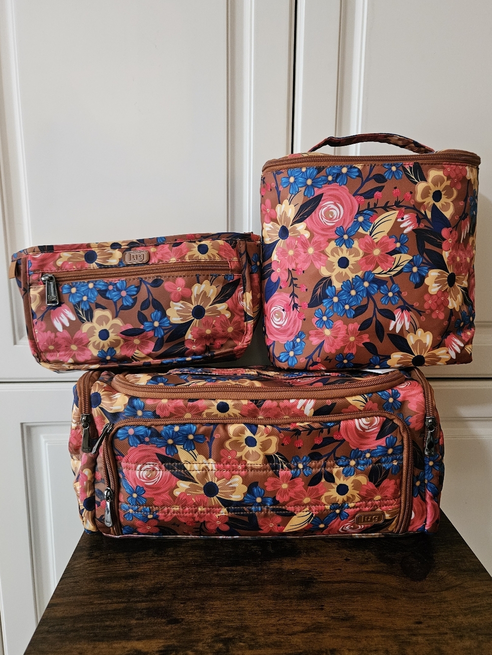 lug 3-Piece Cosmetic Case Set - Trolley XL, Dolly, Parasail in Whimsy Copper - Picture 2 of 13